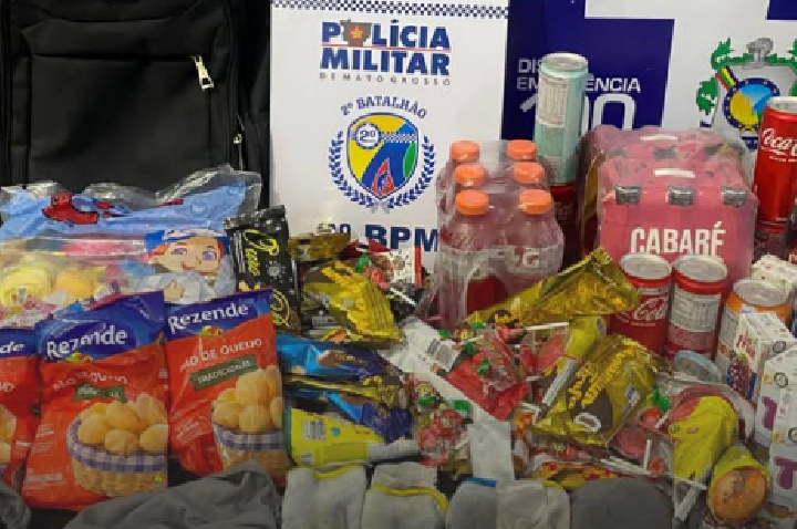 Adolescentes são conduzidos pela PM após furto em clube de Barra do Garças