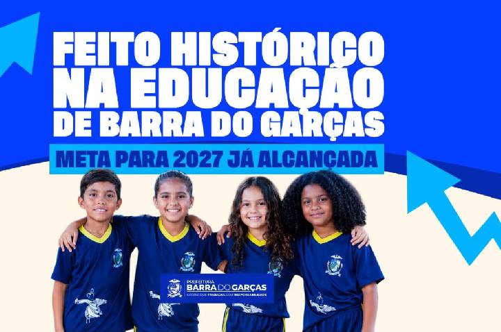 Feito histórico: cinco escolas municipais de Barra do Garças conquistam nota acima de 7 no Saeb