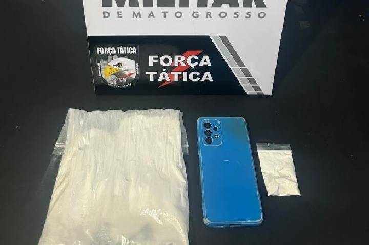 Homem é preso com 210 gramas de cocaína após denúncia de tráfico em Barra do Garças