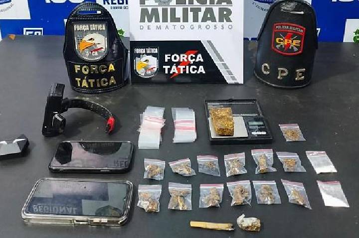 Tolerância Zero: PM prende foragido e apreende drogas em Barra do Garças