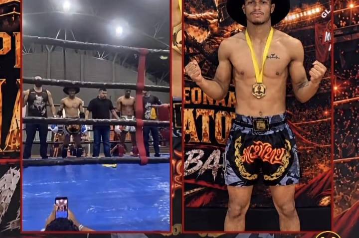VEJA VÍDEO: Jovem de Aragarças é campeão por nocaute no 2º round durante competição em Goiânia