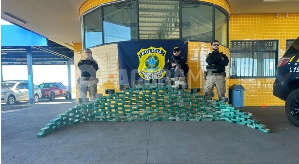 PRF apreende mais de 200 kg de pasta base de cocaína em caminhão boiadeiro em Barra do Garças