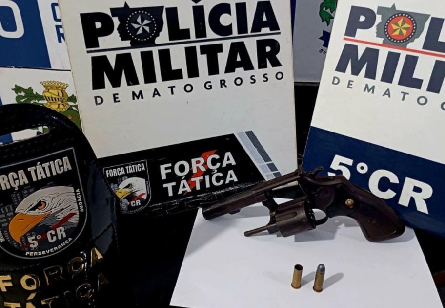 Suspeito é preso com revólver após disparo em Barra do Garças