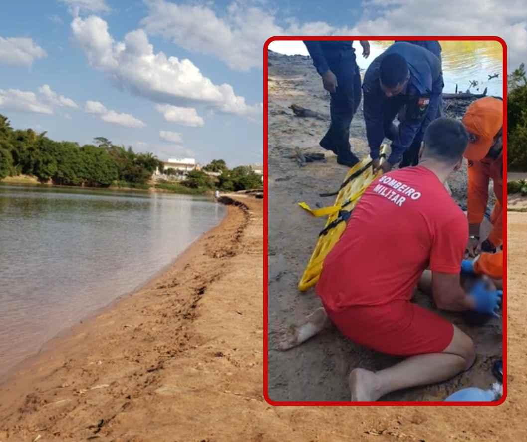 Turista sofre mal súbito e morre afogado em praia do Jardim Toledo, em Barra do Garças