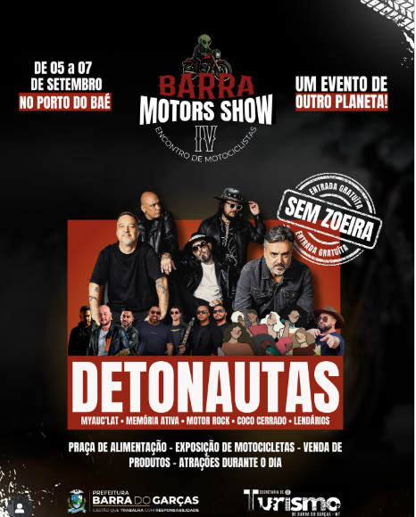 Banda Detonautas é confirmada como uma das atrações do IV Encontro Barra Motors Show