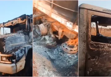 Acidente com morte de indígena gera tensão e caminhão incendiado em Campinápolis