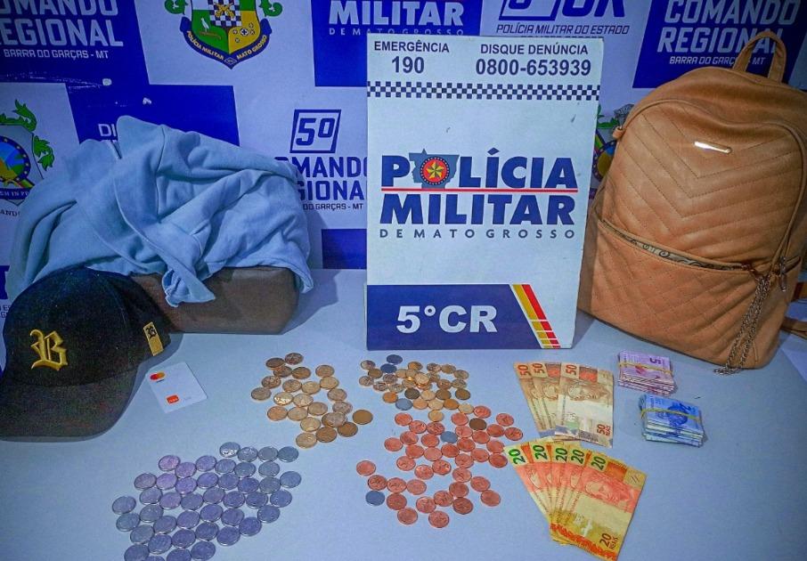 PM prende suspeito de roubo a farmácia em Barra do Garças