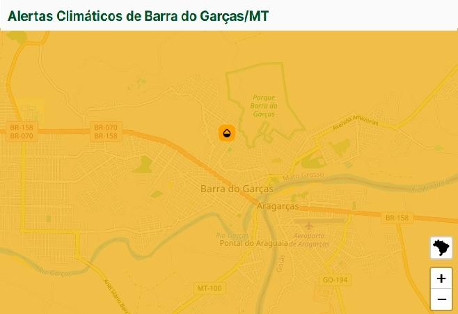 Semana será de calor extremo e ar seco em Barra do Garças; Defesa Civil reforça alerta contra queimadas