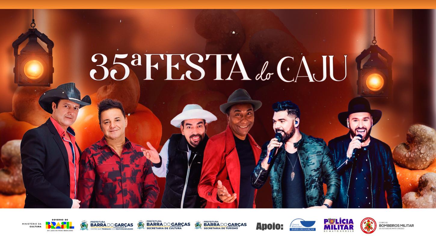 VOADEIRA: 35ª Festa do Caju recebe show nacional da dupla Renan e Ray