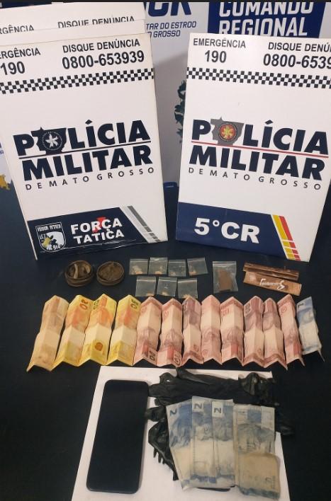 Homem é preso por tráfico de drogas durante operação da Força Tática em Barra do Garças