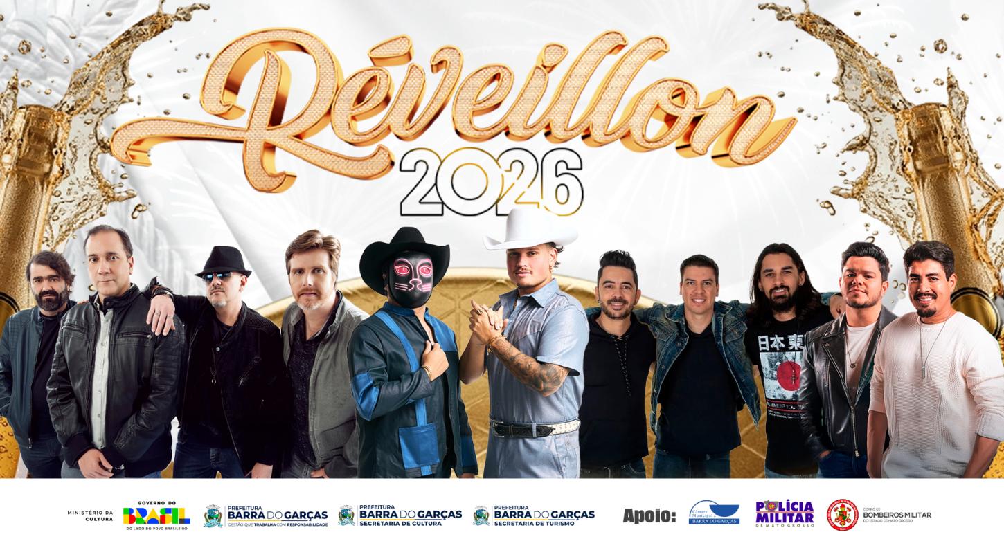 Com 4 shows nacionais, Prefeitura anuncia programação do Réveillon 2026 em Barra do Garças; CountryBeat e Biquíni Cavadão são destaques