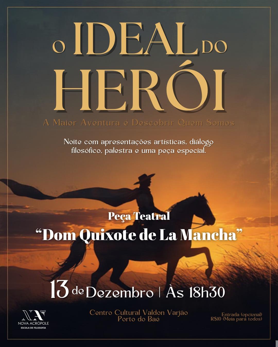 Evento cultural “O Ideal do Herói” celebra arte, filosofia e a jornada interior em Barra do Garças