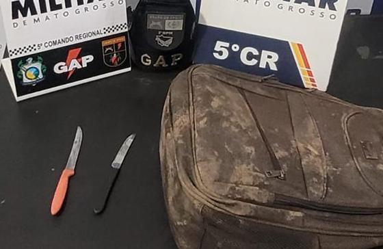 Polícia Militar prende suspeito de ataque a facadas em fazenda da zona rural de Barra do Garças