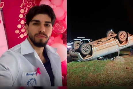 Estudante é transferido para UTI de Barra do Garças após capotamento