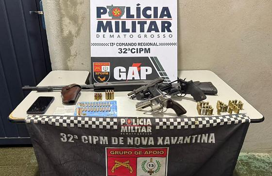 Polícia Militar prende faccionado com armas de fogo e munições