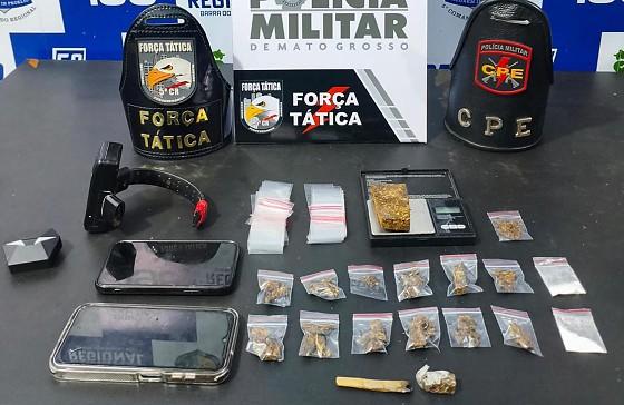 Tolerância Zero: PM prende foragido e apreende drogas em Barra do Garças