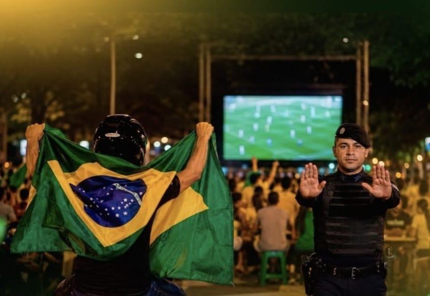 PM reforça policiamento para jogos do Brasil e alerta contra imprudência nas comemorações da Copa