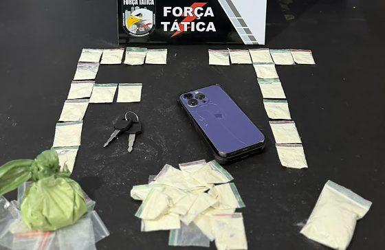 Suspeito é preso com 39 porções de cocaína após perseguição por ruas de Barra do Garças