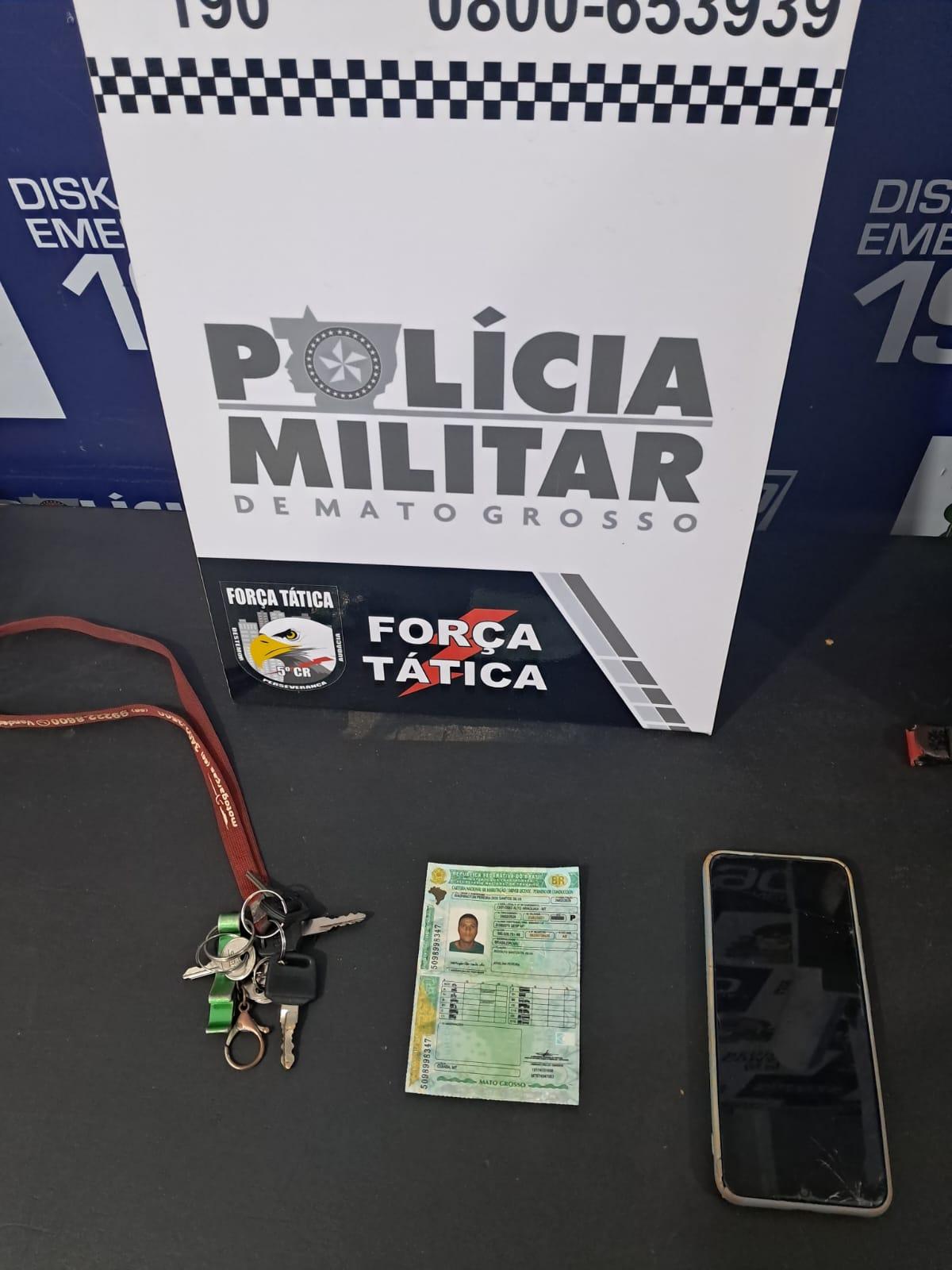 Após fuga, motociclista causa acidente e é preso pela Força Tática em Barra do Garças