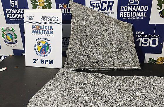Homem é preso por furto de mármore em agência bancária de Barra do Garças