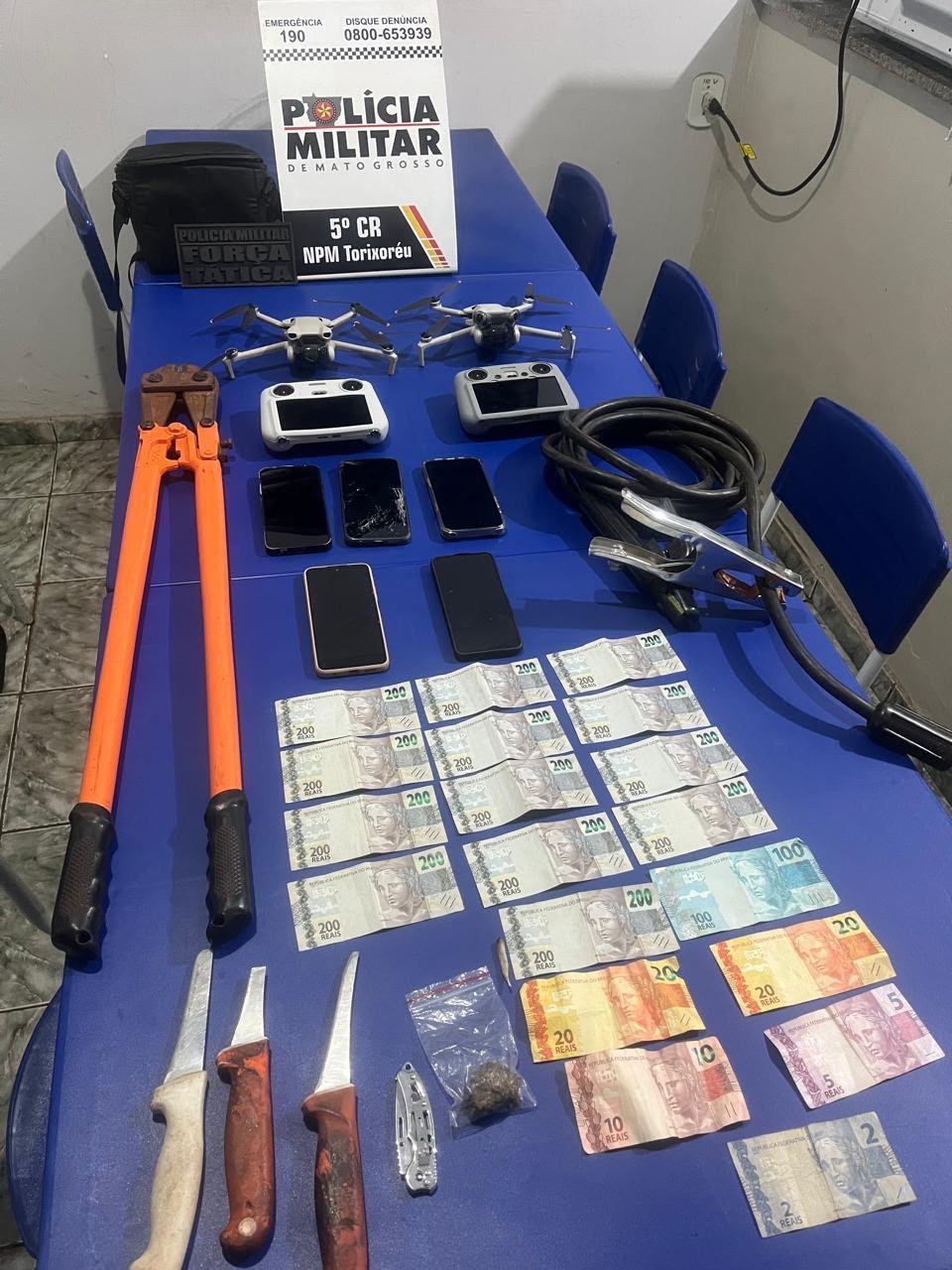 Resistência à prisão termina com suspeito baleado e cinco presos em Torixoréu-MT