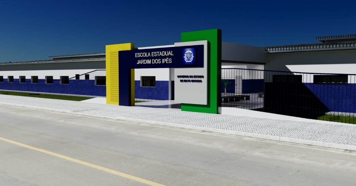 Construção da maior escola de Barra do Garças chama atenção pela imponência no Jardim dos Ipês