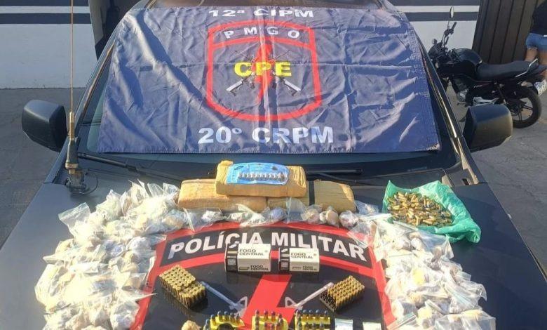 Suspeito é preso com drogas e mais de 200 munições durante operação em Aragarças