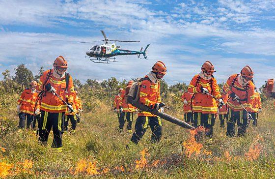 Bombeiros combatem incêndios florestais em Barra do Garças e região