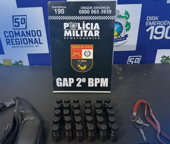 GAP prende homem suspeito de vender “loló” nas proximidades de boate em Barra do Garças