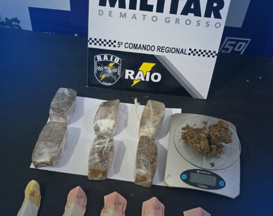Homem é preso com 642 gramas de maconha durante patrulhamento em Barra do Garças