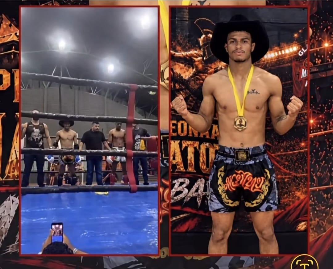 VEJA VÍDEO: Jovem de Aragarças é campeão por nocaute no 2º round durante competição em Goiânia