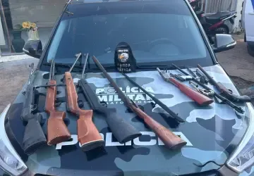 Força Tática prende suspeito e apreende armas e munições em Barra do Garças