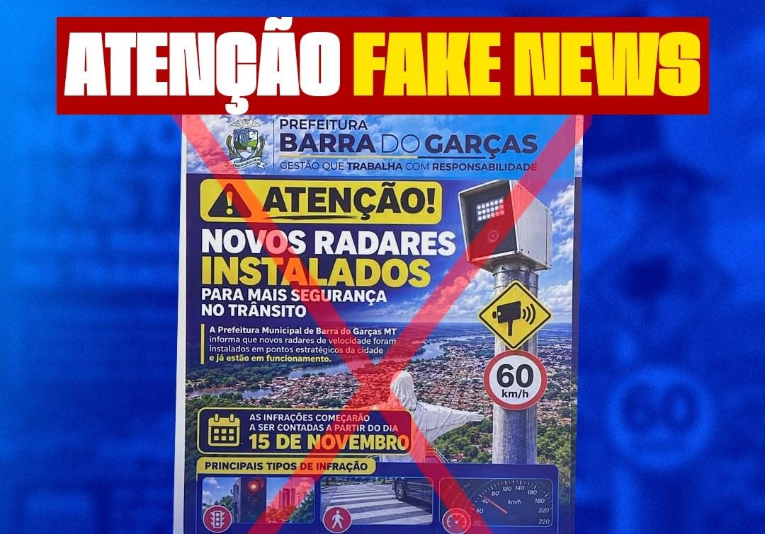 Prefeitura esclarece que radares de velocidade não estão em funcionamento em Barra do Garças